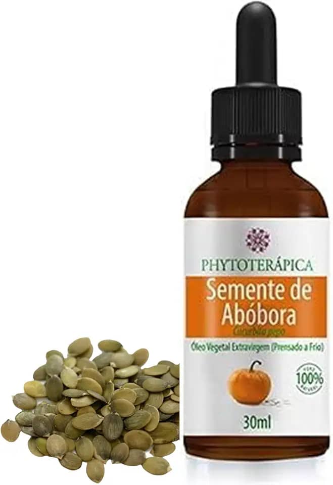 PHYTOTERAPICA - Óleo Vegetal de Semente de Abóbora - Aromaterapia - Pele e Cabelo - Melhora o aumento do brilho e a elasticidade da pele. Ajuda a fortalecer os cabelos - 100% Puro e Natural - 30ml