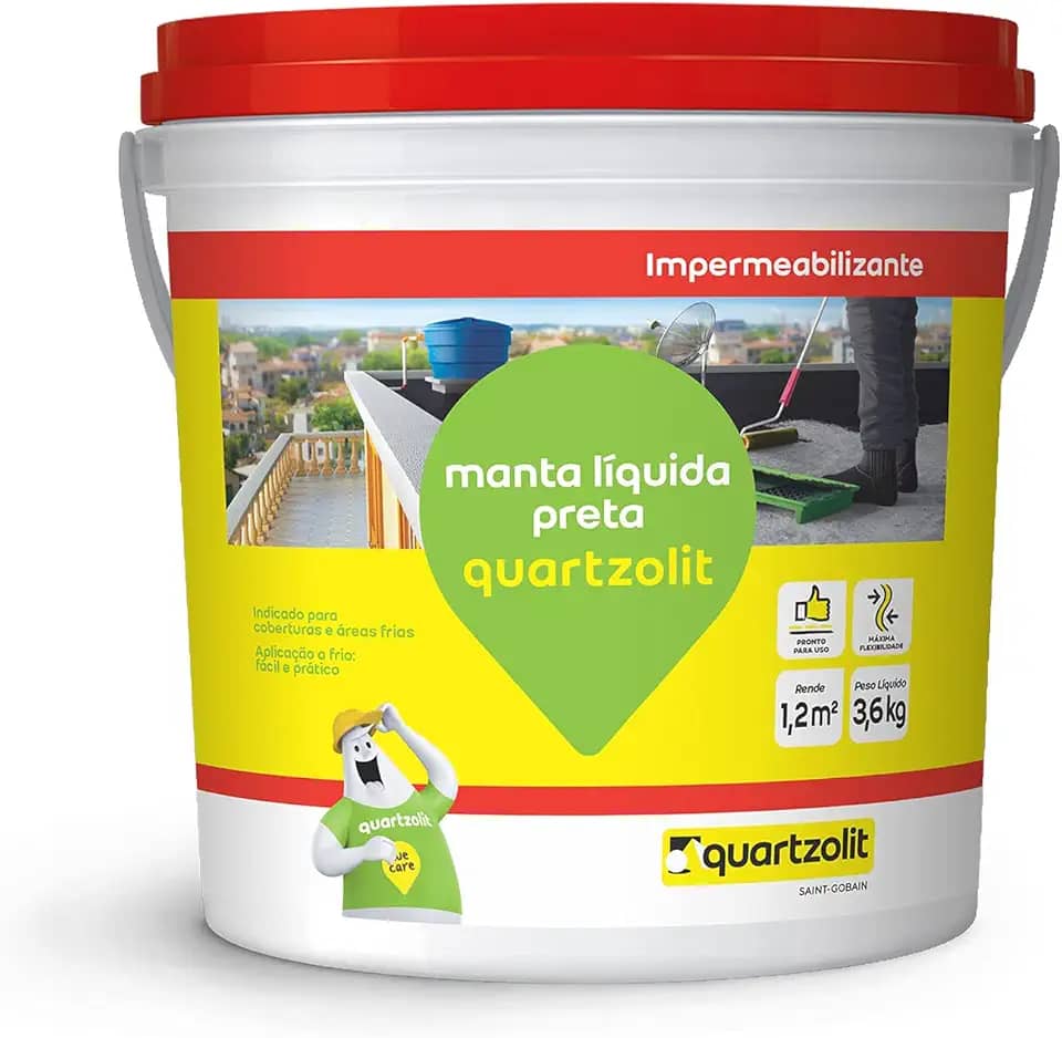 MANTA LIQUIDA PRETA QUARTZOLIT 3,6KG