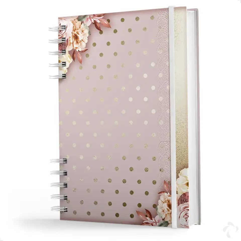 Caderno De Anotações - 200 Páginas - Coleção Floral Rosa