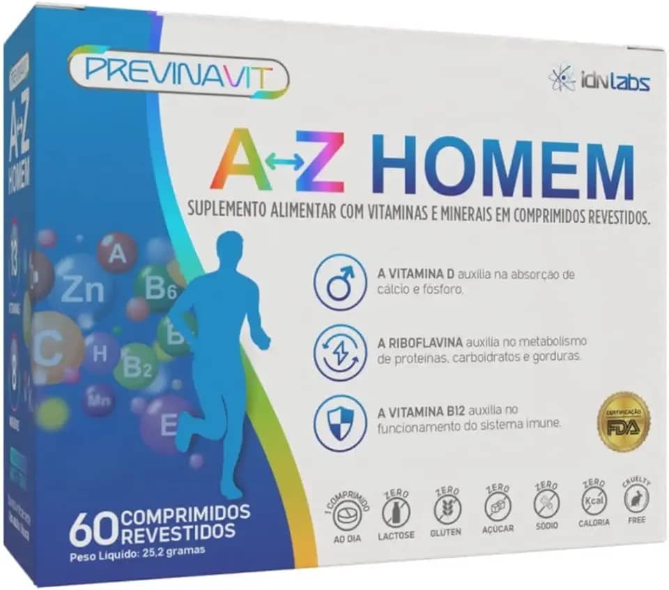Previnavit Homem A-Z - 60 Comprimidos - IDN Labs