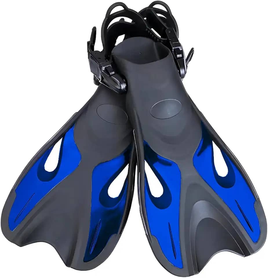 Nadadeira Pé de Pato Aquática para Natação, Bodysurf, Bodyboard e Mergulho. Cor Azul, ideal para melhorar a performance e a propulsão na água. Confortável e durável - 5SPORTS.