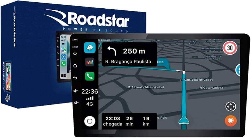 Central Multimídia Roadstar RS-915BR Prime Android Carplay 9 Polegadas