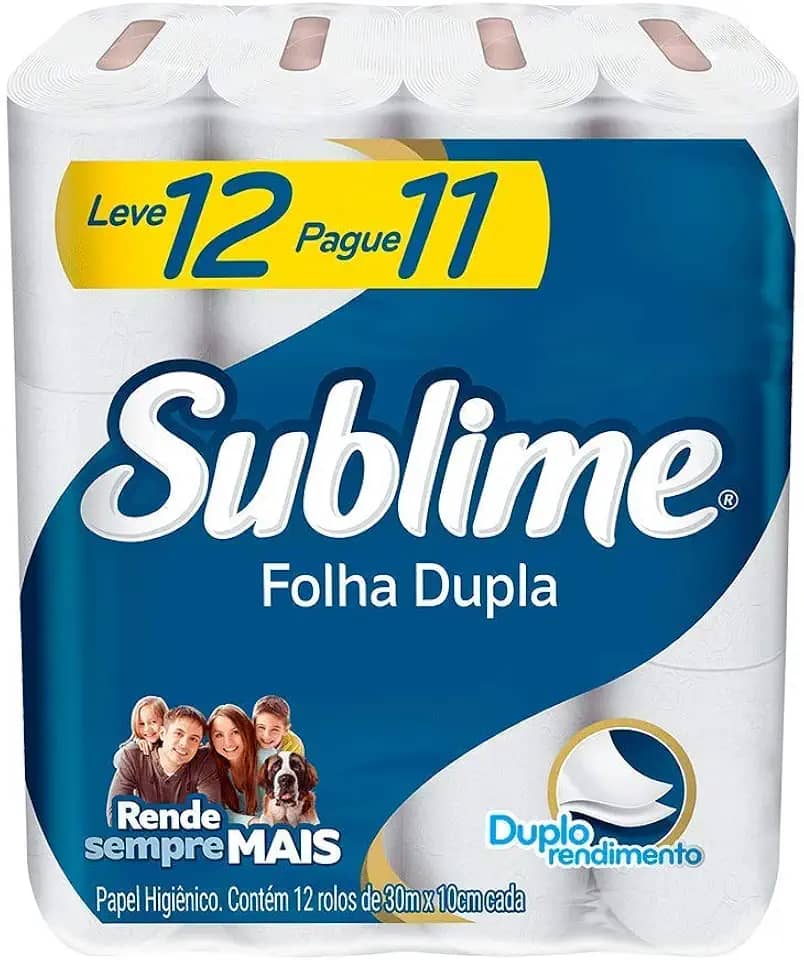 Papel Higiênico Folha Dupla Sublime Softys L12P11 Rolos