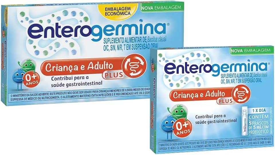 Kit Enterogermina Plus Probiótico, 10 unidades de 5 ml + Enterogermina Plus Probiótico, 5 unidades de 5 ml
