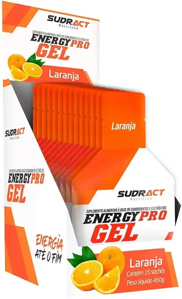 Sudract Energy Pro Gel - 10 Sachês De 30G Laranja - Nutrition
