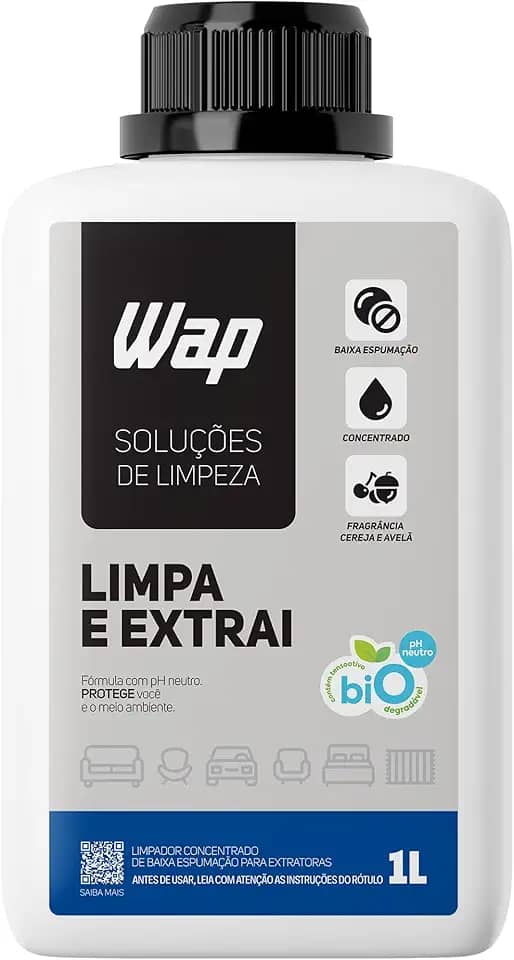 WAP Detergente Limpador para Extratoras Concentrado WAP LIMPA E EXTRAI 1 LITRO com Fragrância e sem Espuma