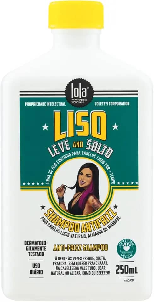 Liso Leve e Solto Shampoo 250ml , Lola Cosmetics