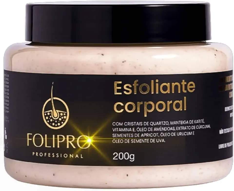 Clareador de Axilas e Virilha Folipro | Esfoliante Corporal Hidratante 2 em 1 com Fragrância de Chocolate | Vegano e Hipoalergênico | 200g
