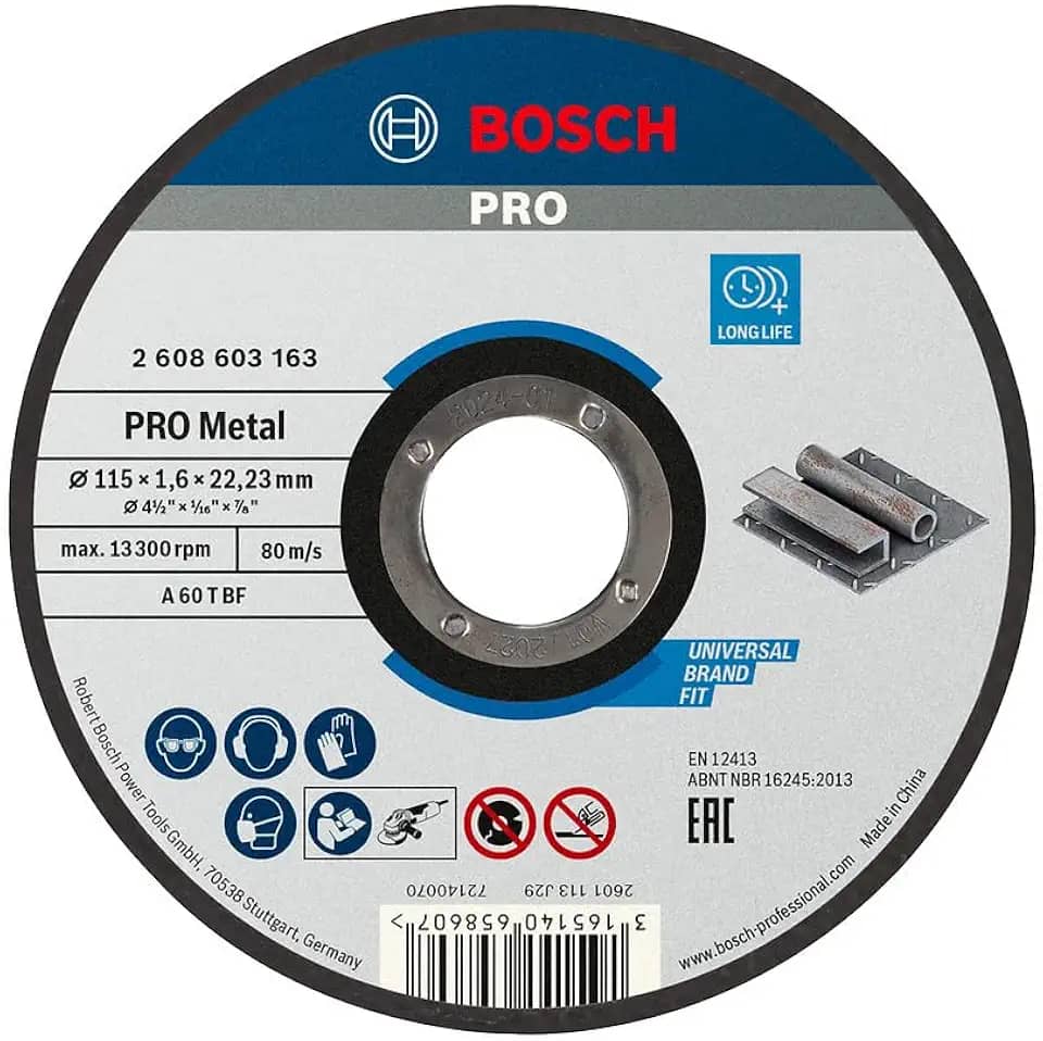 Bosch Disco de corte PRO Metal 115x1,6mm Reto