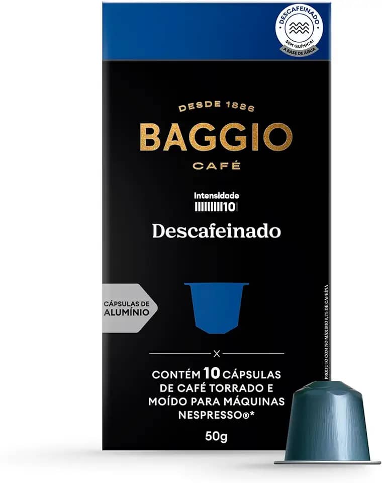 Baggio Café Cápsulas De Café Descafeinado Compatível Com Nespresso Contém 10 Cápsulas