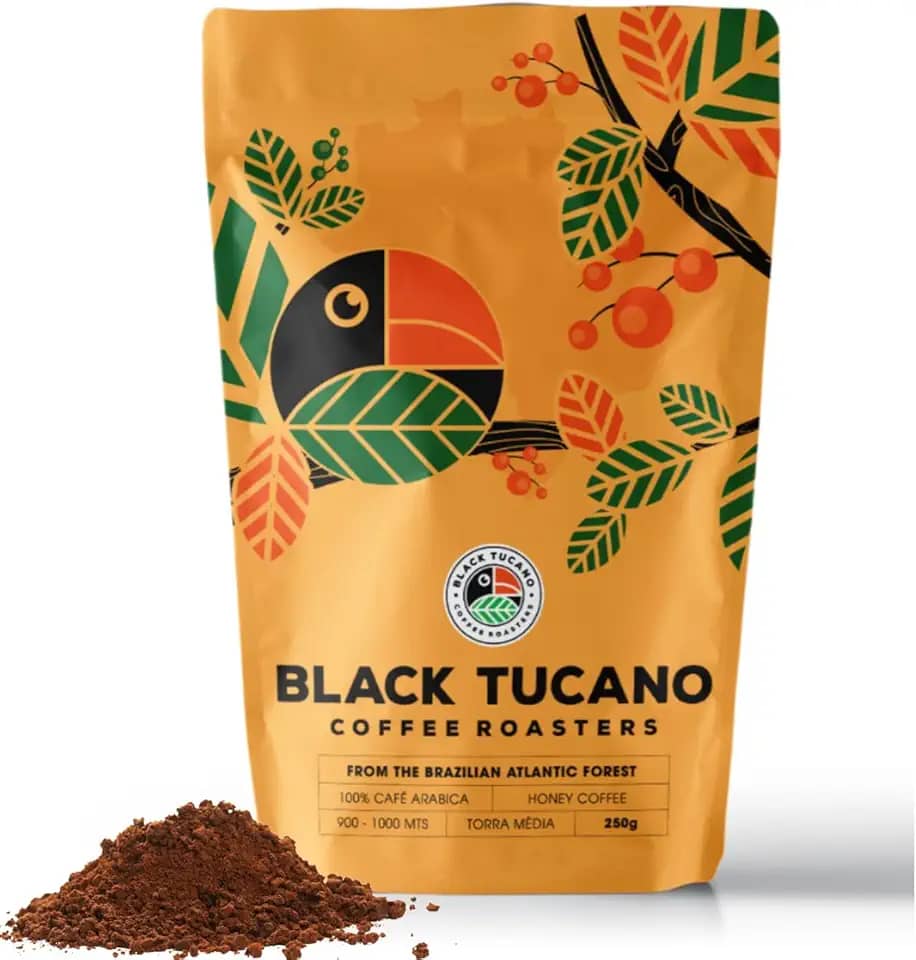 Black Tucano Coffee Café Especial Black Tucano Honey Coffee Torrado E Moído 250G