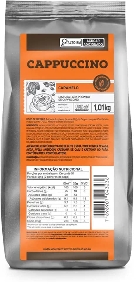 Preparado para Cappuccino sabor Caramelo 1,01 Kg FMB