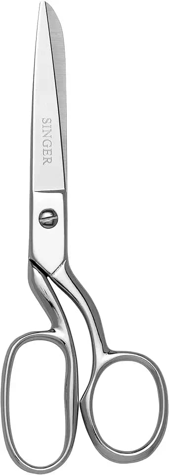 Tesoura para Tecido Singer 7' | Aço Forjado, Corte Preciso e Afiado | Cabo Curvo Ergonômico | Uso Doméstico e Profissional | Tesoura Costura, Alfaiataria, Artesanato, Pequenos Ajustes