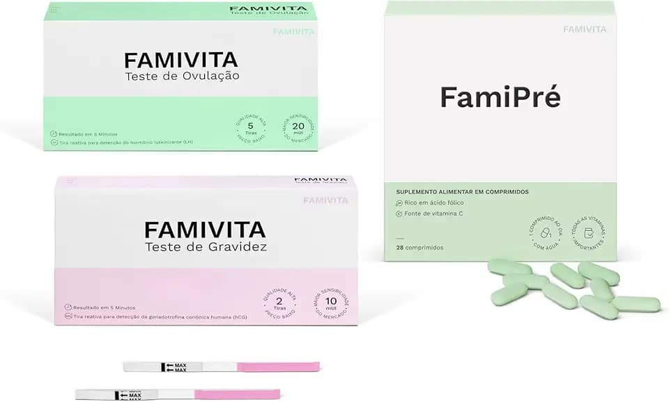 FamiKit Básico - Para um organismo feminino bem nutrido na pré-concepção e saber quando está fértil (4 Semanas)