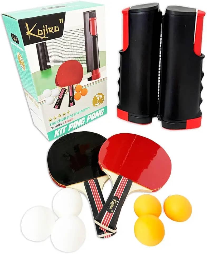 Kit Ping Pong Profissional Raquete Rede Tênis Mesa 6 Bolas