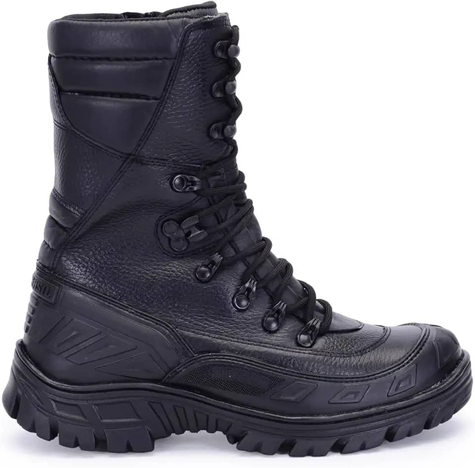 Coturno Militar Tático Bota Extreme Protetor em Toda Lateral Couro e Palmilha Gel 5260