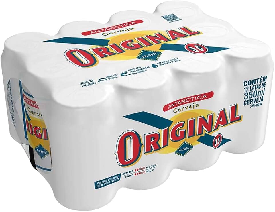Pack Cerveja Original, Pilsen, 350ml Lata - 12 Unidades
