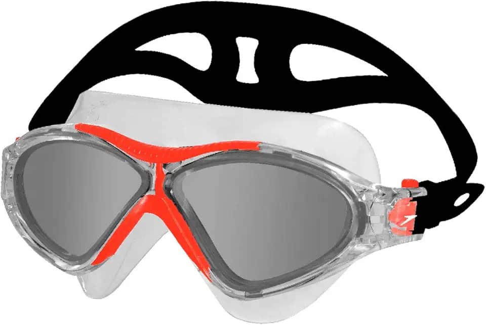 Óculos de Natação Tipo Máscara, Speedo, Omega, Proteção UV e Antifog, SoftFrame, Vedação G