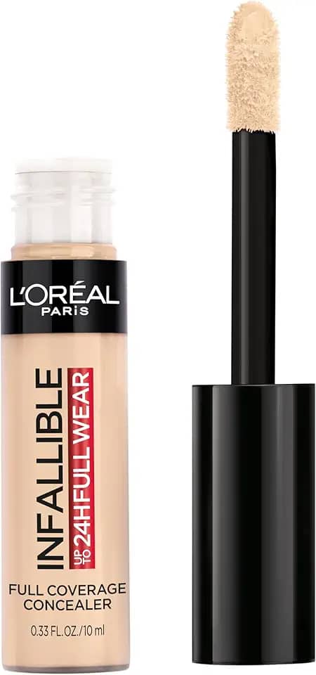 L'Oreal Paris Maquiagem Infallible Corretivo fosco à prova d'água, cobertura total, castanho, 9,8 ml