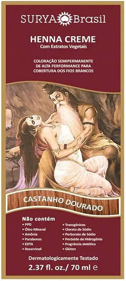 Tintura Creme Henna Surya Castanho Dourado Surya