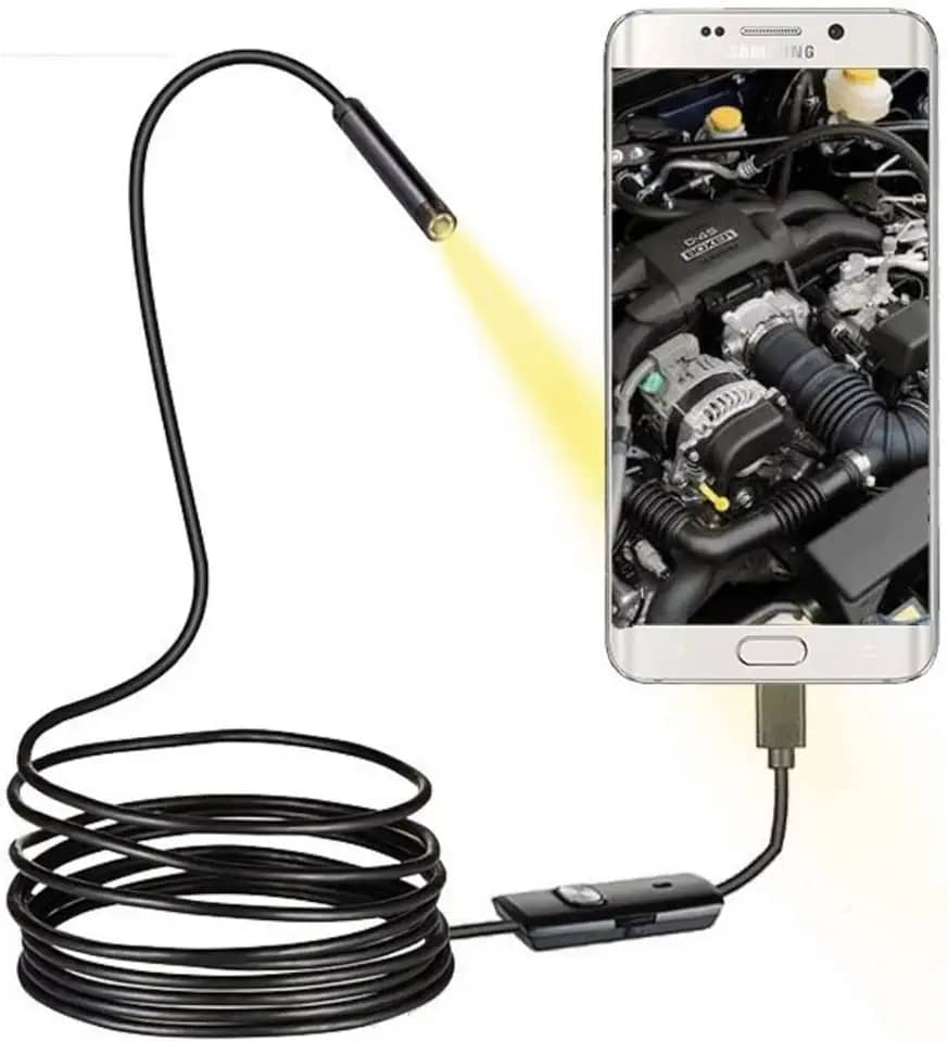 Câmera Sonda Inspeção Endoscópica Celular Prova D'água V8 Usb