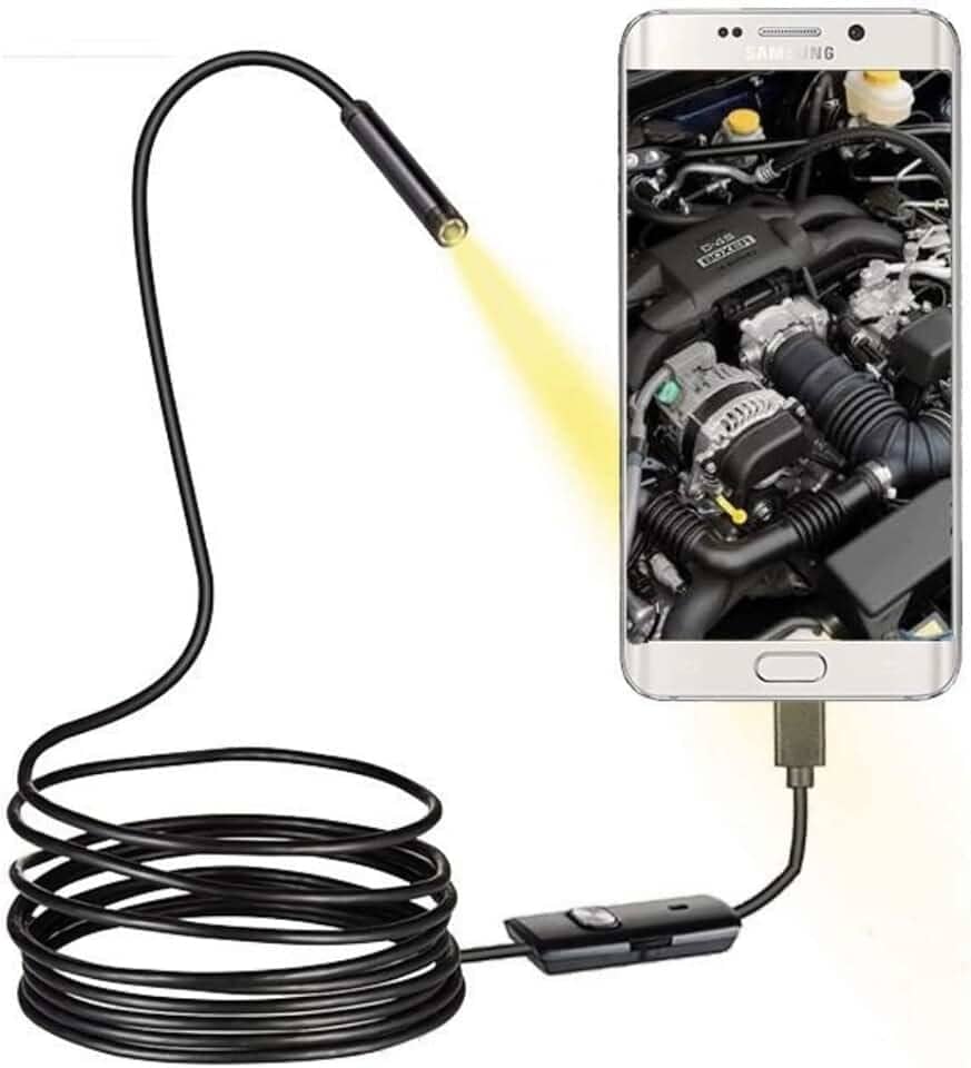 Câmera Sonda Inspeção Endoscópica Celular Prova D'água V8 Usb