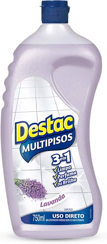 Destac Limpador Multipisos Diluível Com Brilho 750Ml Lavanda E Alfazema