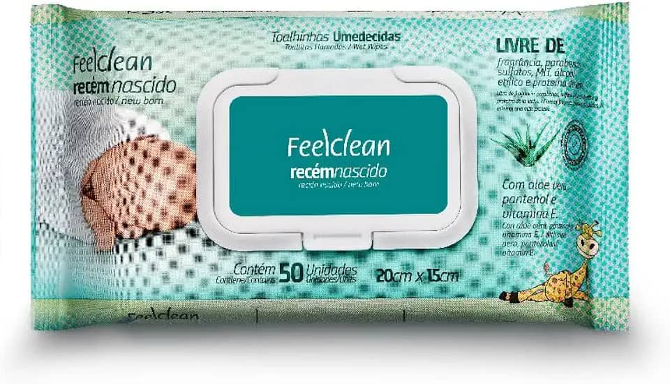FEELCLEAN Toalha Umedecida Recem Nascido 50Un