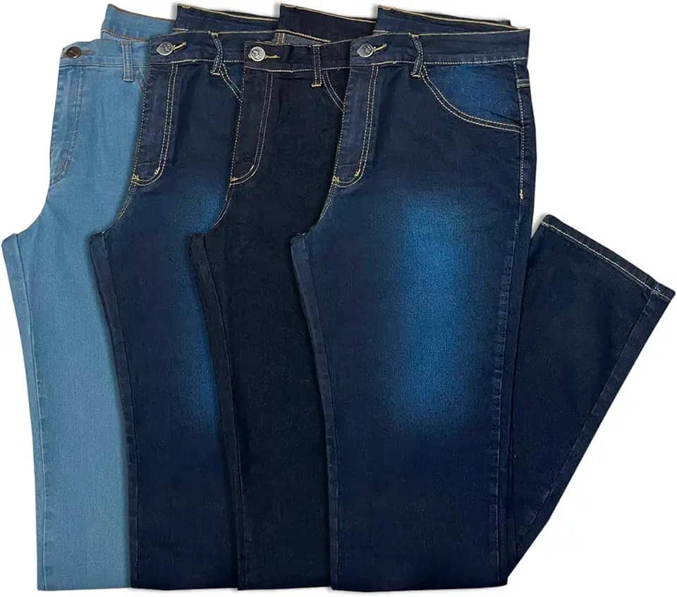 Kit 4 Calças Jeans Masculina Tradicional Almix