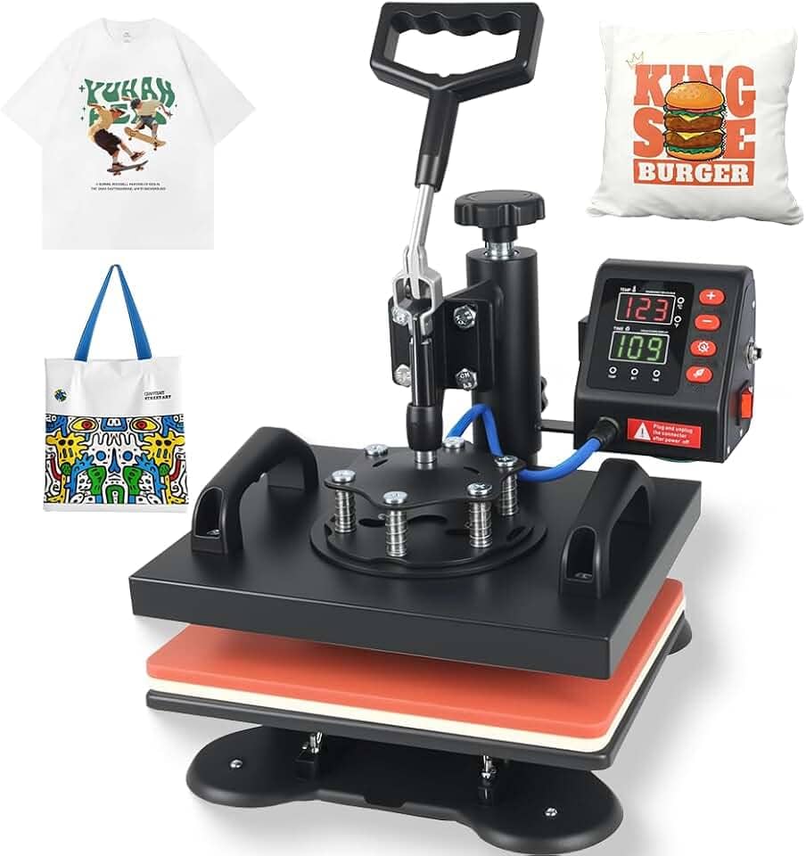 110V, Prensa Termica, Prensa Termica Sublimação, Mini Prensa Termica, Maquina de Estampar Camisetas, Prensa Térmica Plana 23x30cm