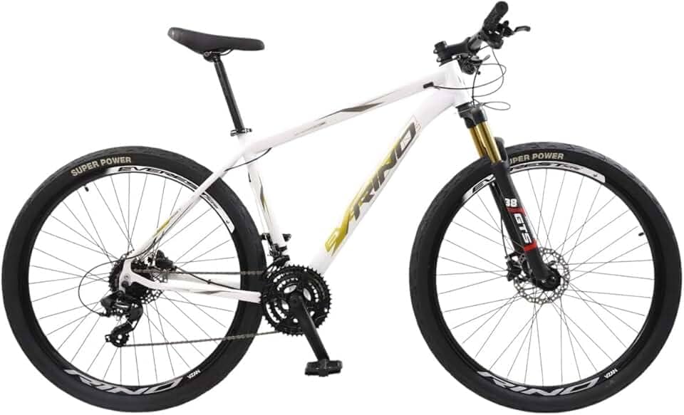Bike Aro 29 Rino Xr 3x8 Freio Hidraulico Cambio Shimano K7 Susp Dourada