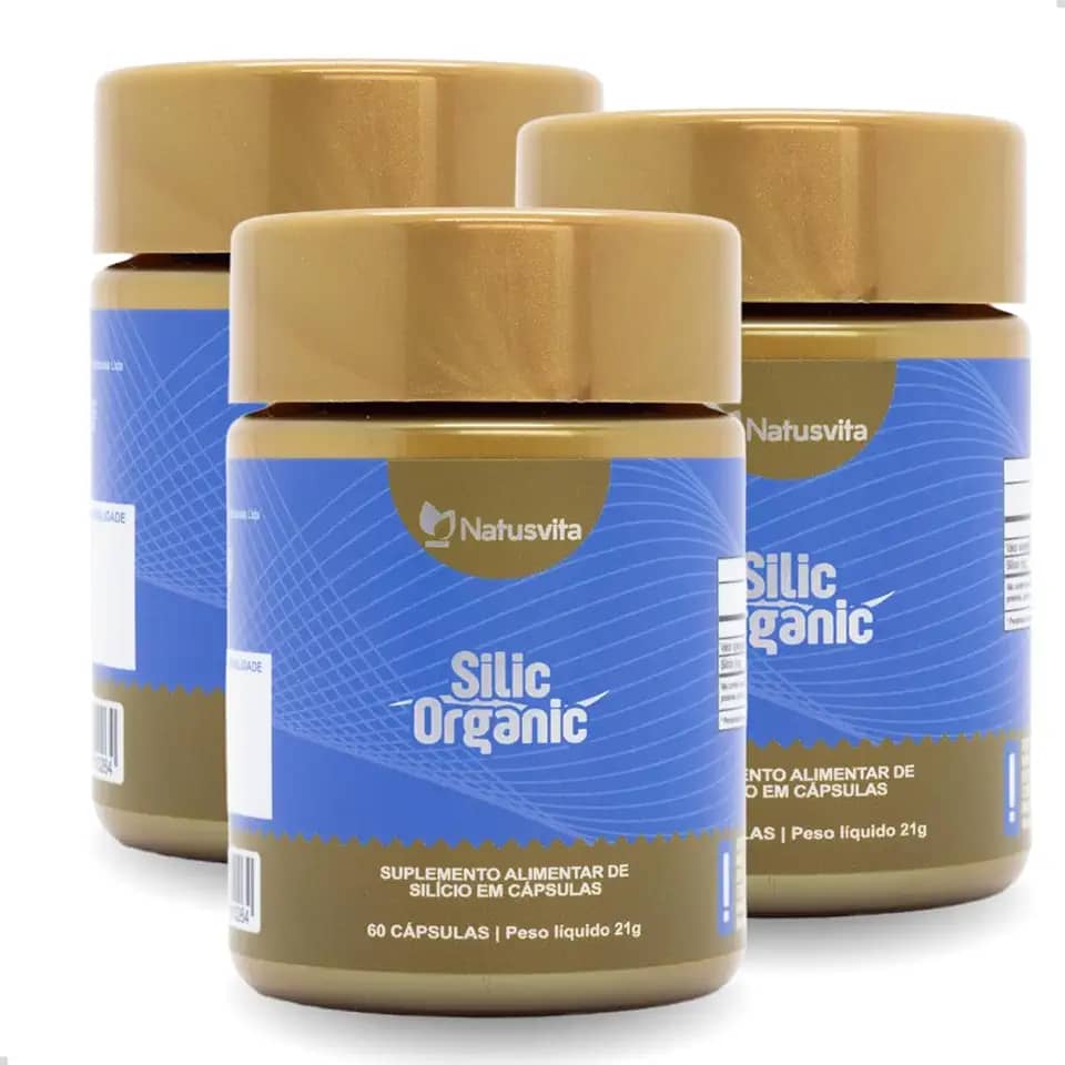 Silício Orgânico Original em Cápsulas (Kit 3 Frascos. 180 cápsulas)