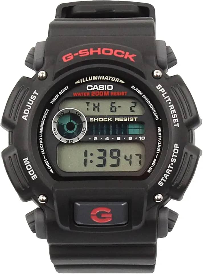 G-Shock relógio de quartzo com resina Strap, Black, 25 (Modelo: DW9052-1V)