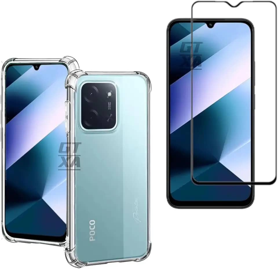 Kit Capa e Película de Vidro para Xiaomi Poco C85