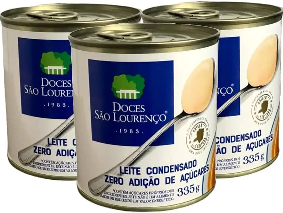 Kit 3 Leite Condensado Diet São Lourenco 335g