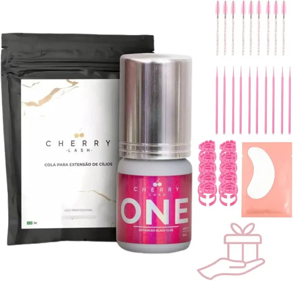 Cola Adesivo Cherry Lash One - 3ml Para Extensão De Cílios Preto