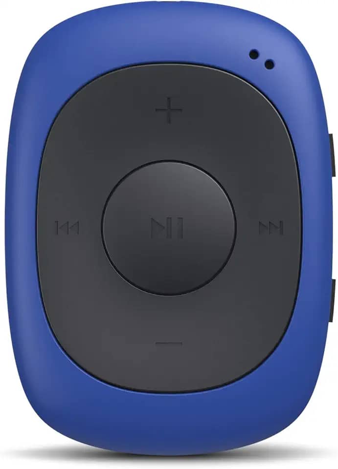 AGPTEK Leitor de MP3 com clipe de 64 GB com FM Shuffle, reprodutor de música portátil com capa de silicone à prova de suor para esportes