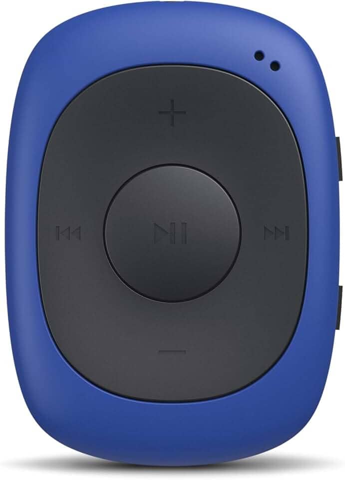 AGPTEK Leitor de MP3 com clipe de 64 GB com FM Shuffle, reprodutor de música portátil com capa de silicone à prova de suor para esportes