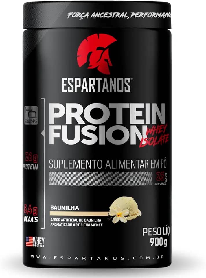 Whey Protein Fusion Isolate 900g - Espartanos (Baunilha)