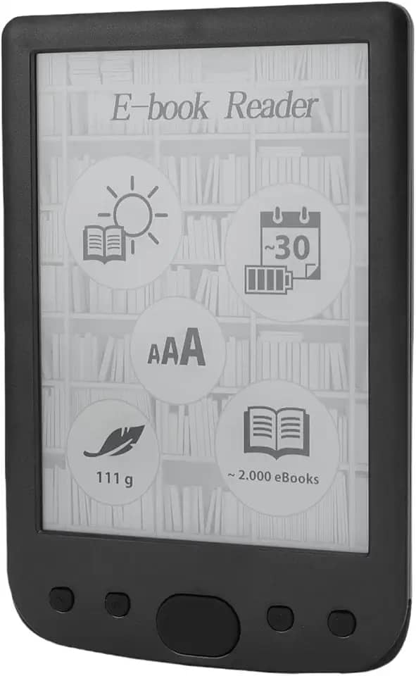 Touch Screen E Reader, 6 Polegada 800x600 Grande Display E Leitor de Livros Com Luz Quente Ajustável, Estojo Protetor, Semanas de Vida útil da Bateria, Preto, para Processador (4g)