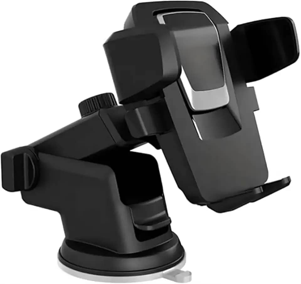 Suporte Veicular Premium: Fixação Segura e Confortável para Celulares e GPS no Painel do Carro ou Para-brisa - Ideal para Uber, 99, Waze, Google Maps