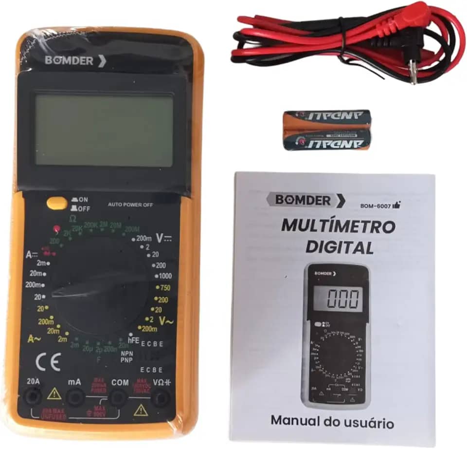 Multimetro Digiltal com Capacimetro e Aviso Sonoro ferramenta essencial para medições precisas e confiáveis em eletrônica e elétrica-THREE BROTHERS