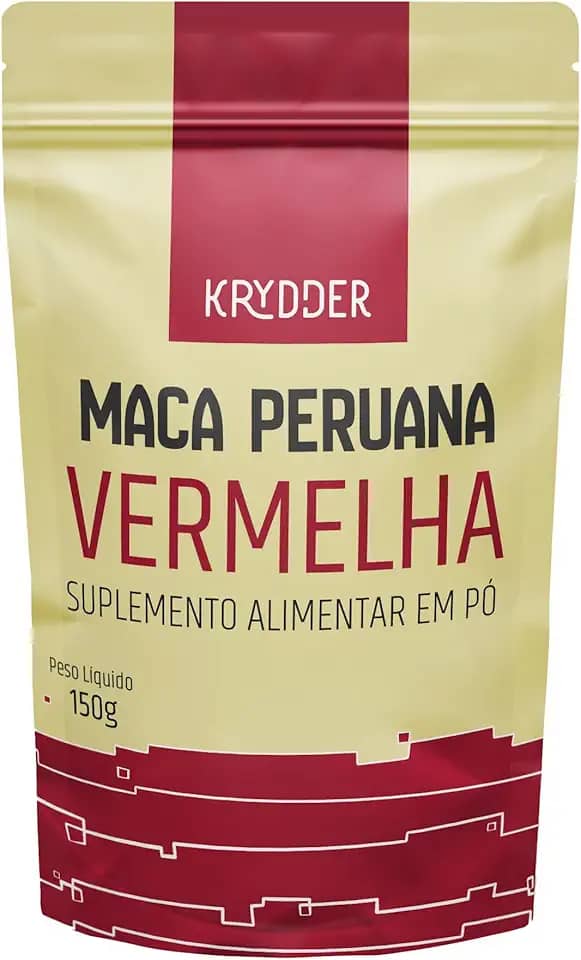 Maca Peruana Vermelha Em Pó Premium - 150G Pura Energia Natural - Gelatinizada - Para Homens e Mulheres - Importada - Sem Aditivos - Krydder Superalimentos