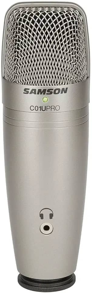 Kit Microfone USB Samson C01U Pro Recording Pack Com Fone