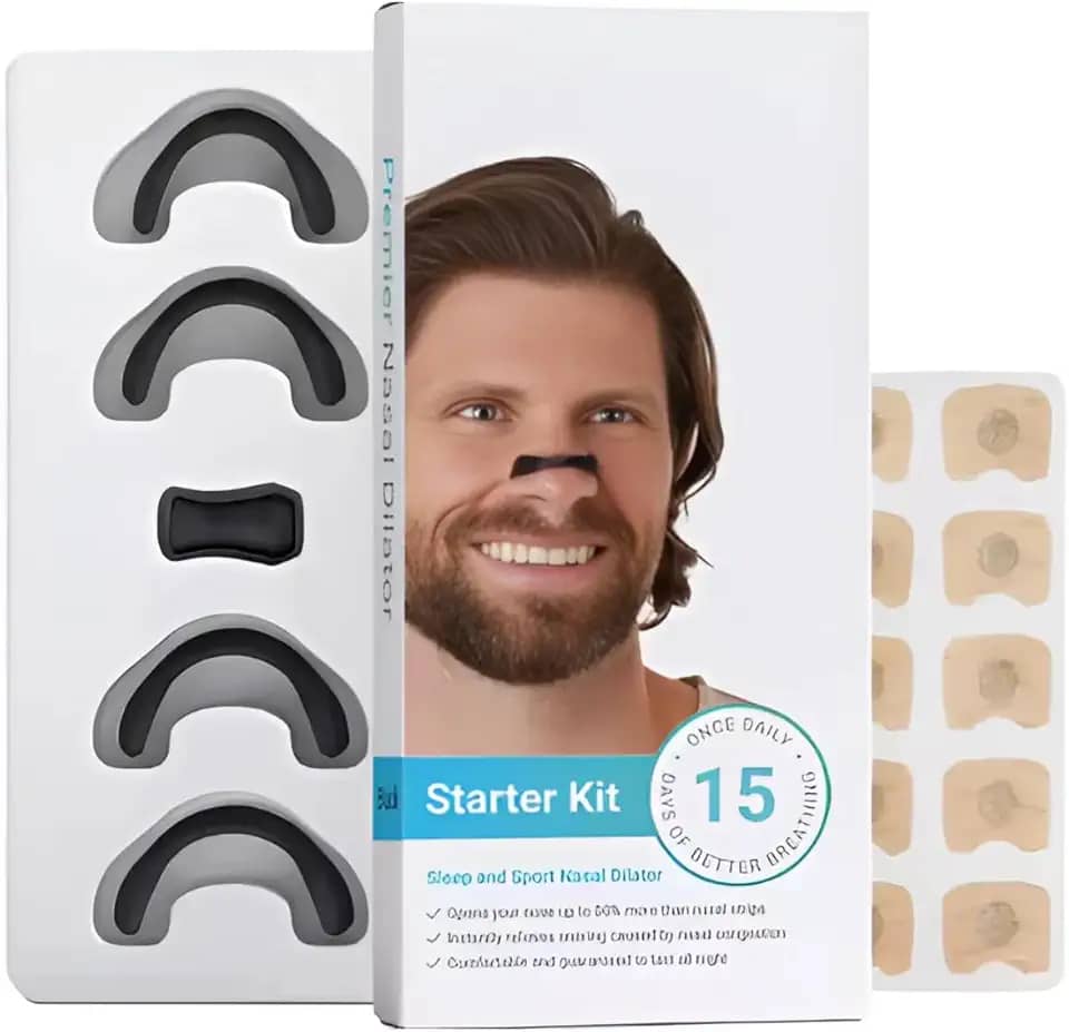 Tiras adesivas anti-ronco para dilatação da respiração nasal