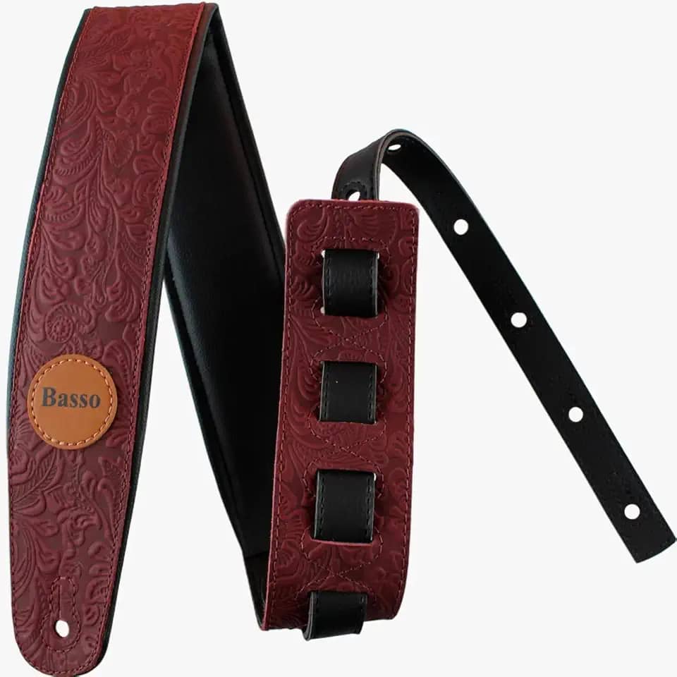 Correia em couro para violão, guitarra e contrabaixo - VT SL 53 - Basso