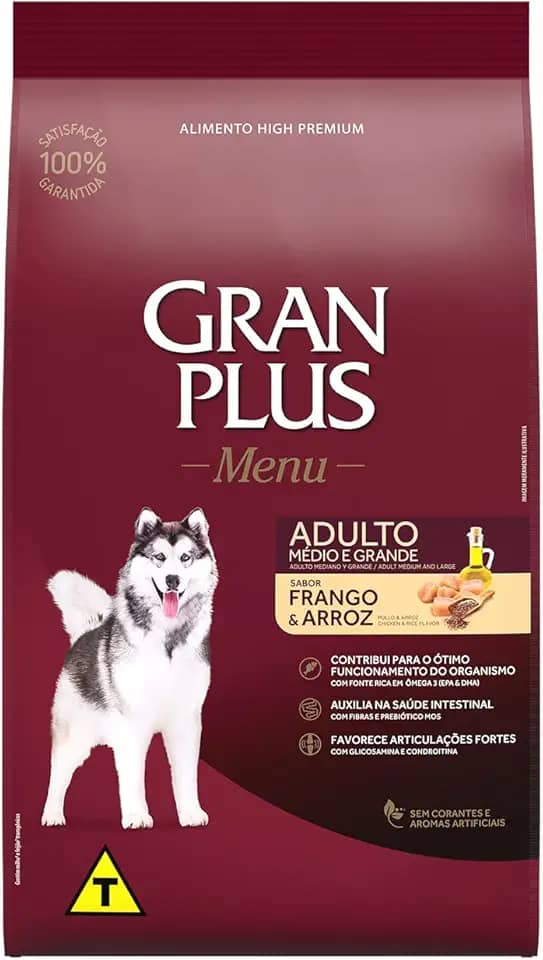 Granplus Ração Granplus Menu Cães Adultos Frango E Arroz 15Kg