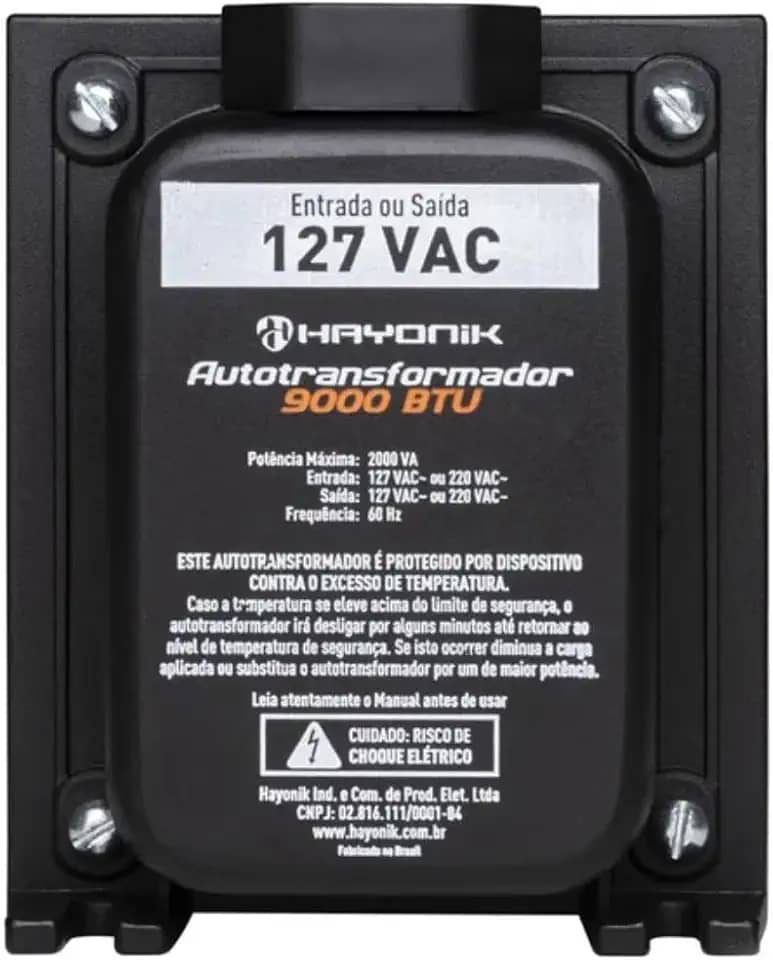 Autotrafo para ar condicionado 9000 BTU V2 Universal Hayonik