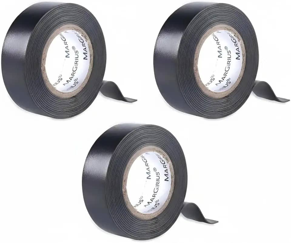 Fitas Isolantes Kit com 3-20m x 19mm Antichama, Alta Durabilidade, PVC, Preta para Instalações Elétricas, Reparos, Cabos e Fios Residencial/Profissional