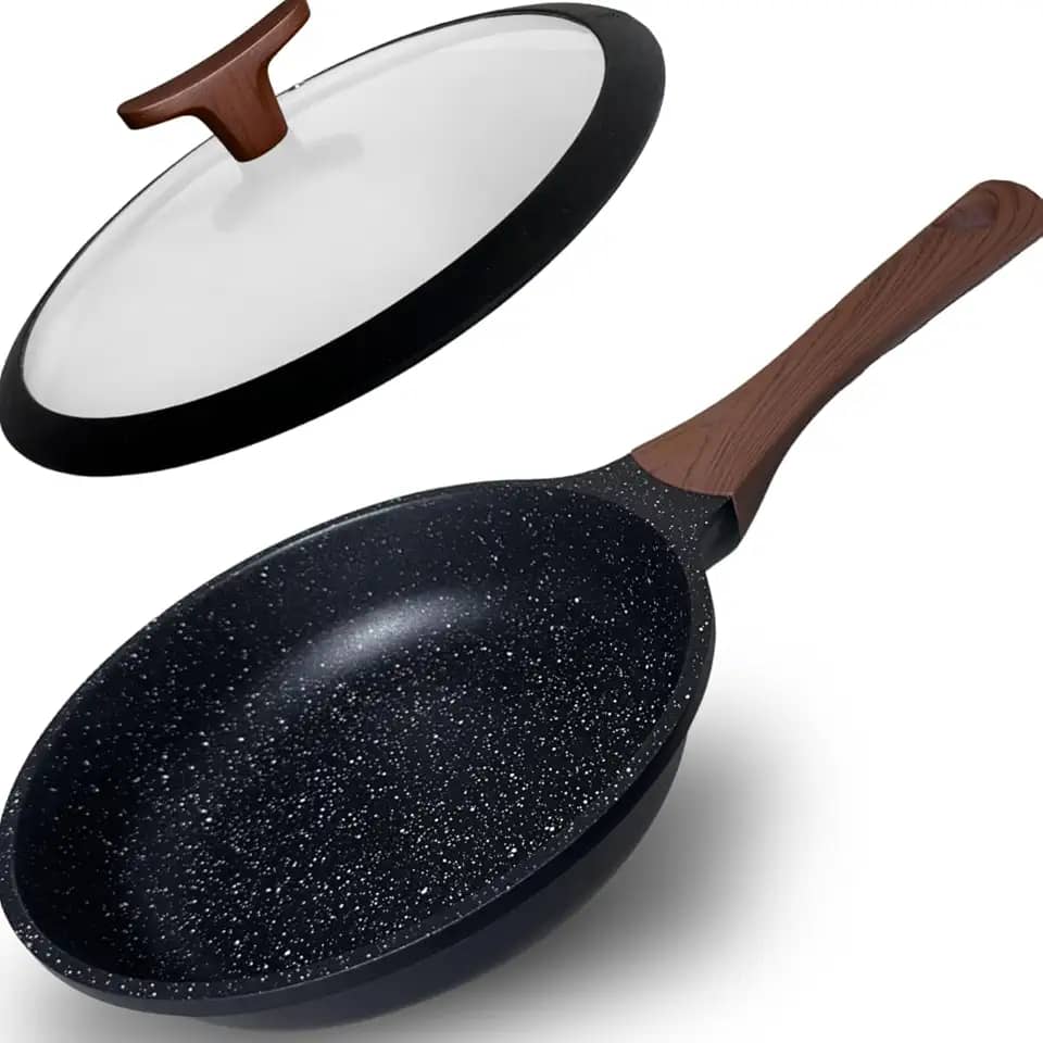 FRIGIDEIRA ARISTUS LINEA LUXURY INDUCTION 20CM CERÂMICA ANTIADERENTE COMPATÍVEL COM INDUÇÃO E GÁS (Wood Black)